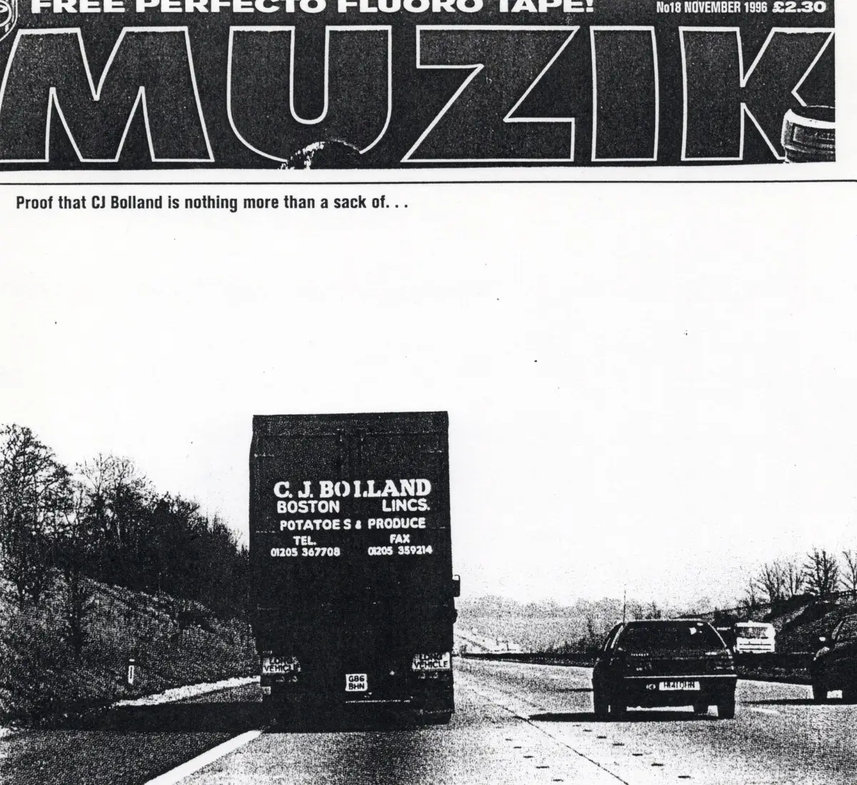 Proof that CJ Bolland is nothing more than a sack of… — Muzik · No. 18, November 1996