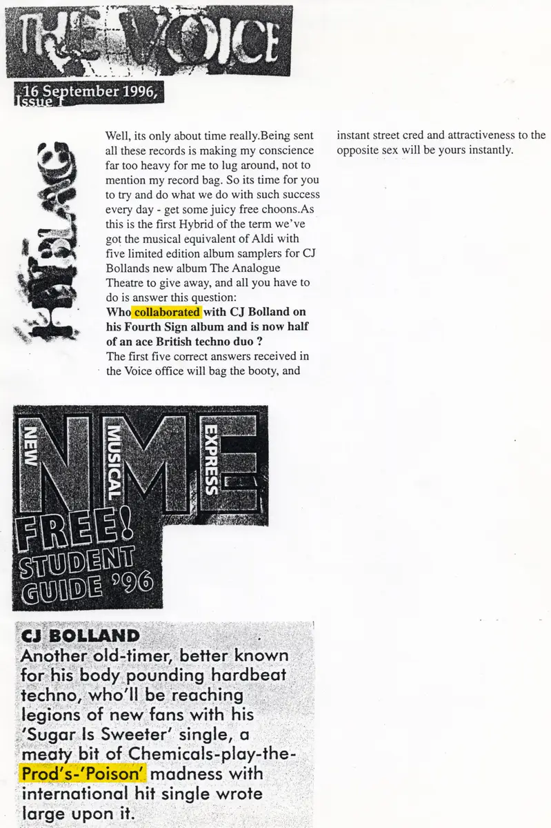 Sugar Is Sweeter — The Voice · 16 September 1996