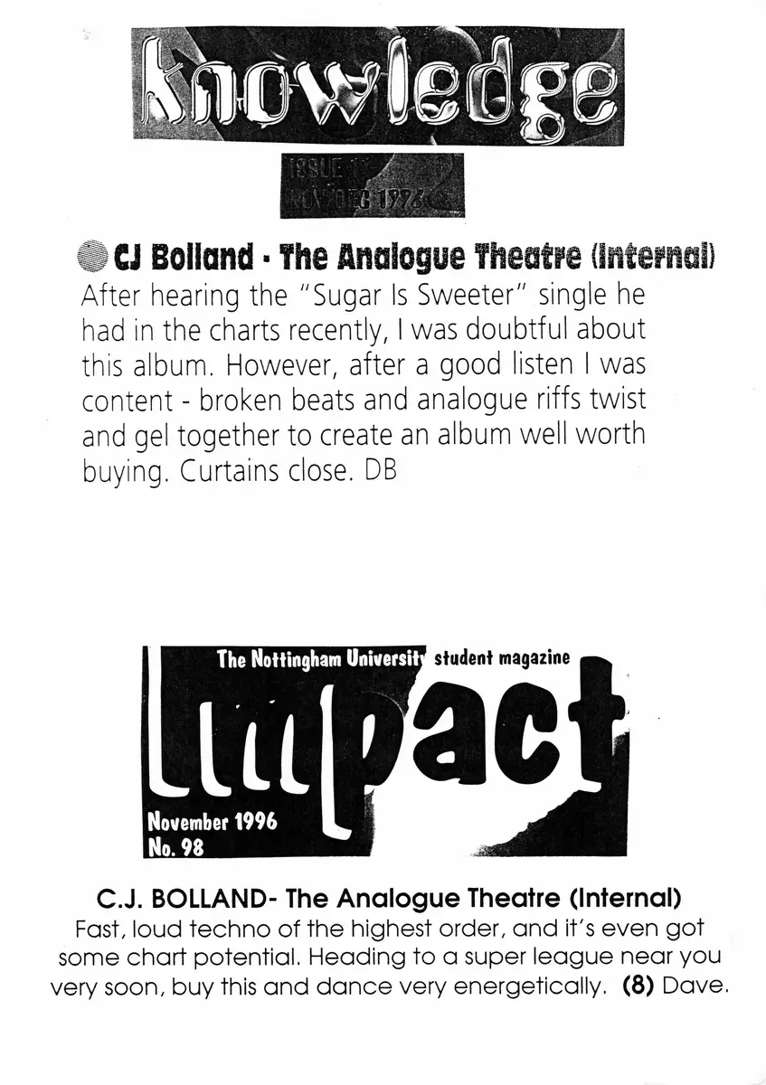The Analogue Theatre — Knowledge · 1996