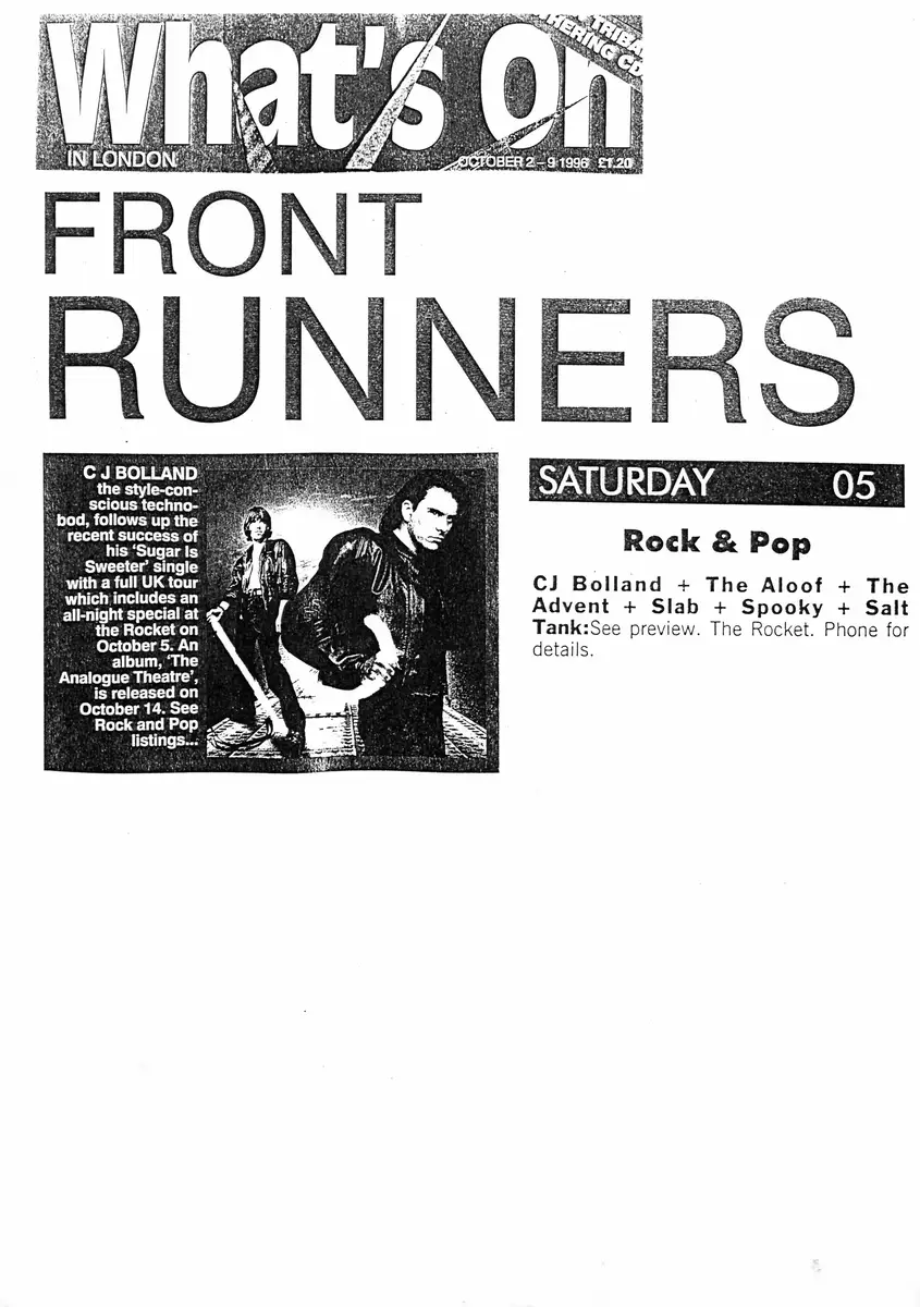Front Runners — What's On in London · 1996