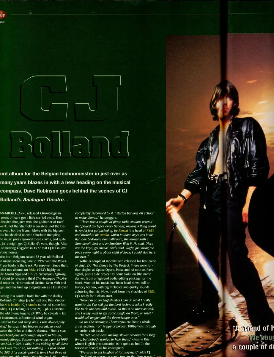 Behind the scenes of CJ Bolland's Analogue Theatre — 1996